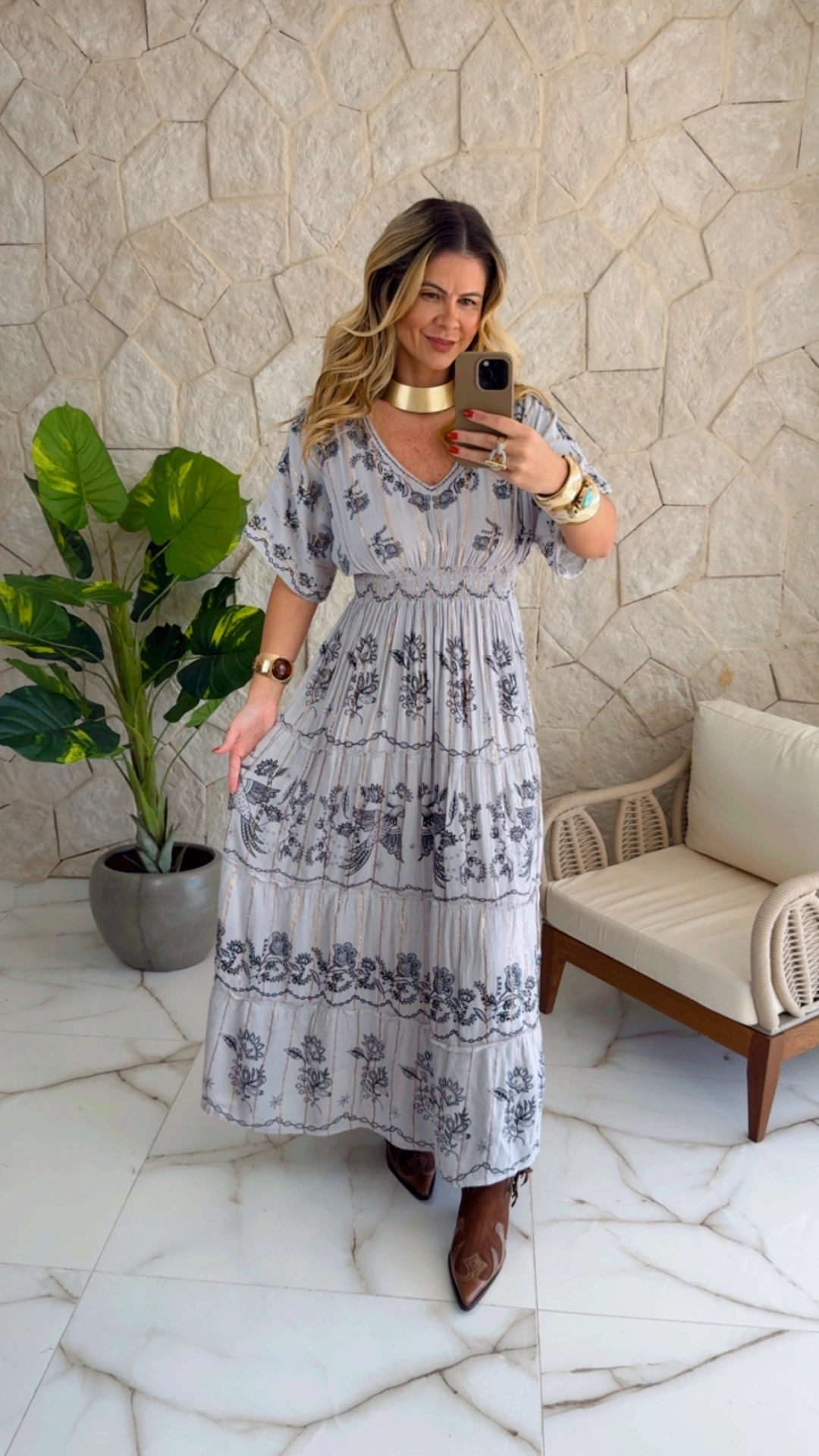 vestido boho chic nadir cinza vestido boho chic nadir cinza