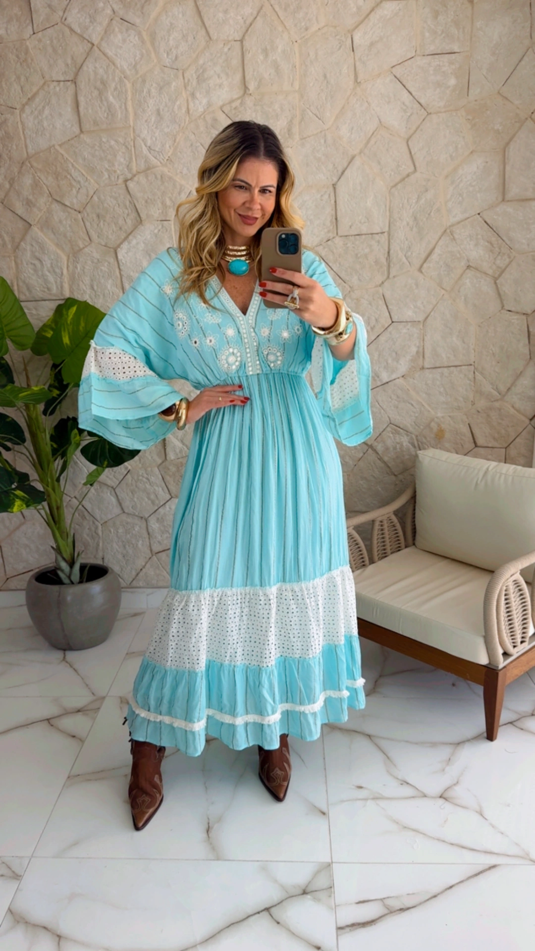 vestido boho chic luisa azul vestido boho chic luisa azul
