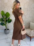 vestido risca giz marinho
