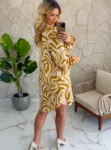 vestido estampado amarelo