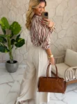 calça linho pantalona