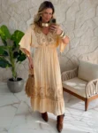 vestido boho chic erica bege