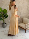 vestido boho chic erica bege