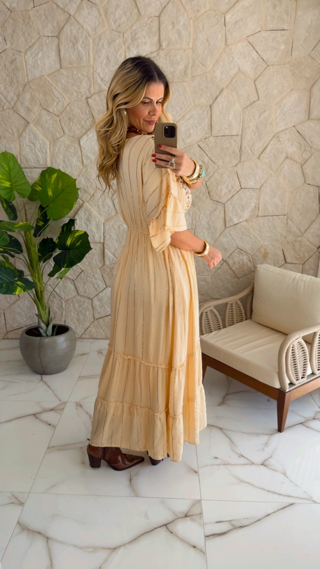 vestido boho chic erica bege vestido boho chic erica bege