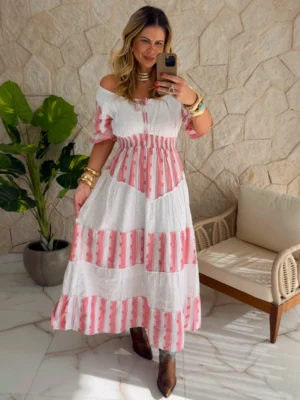 vestido boho chic yasmin vermelho