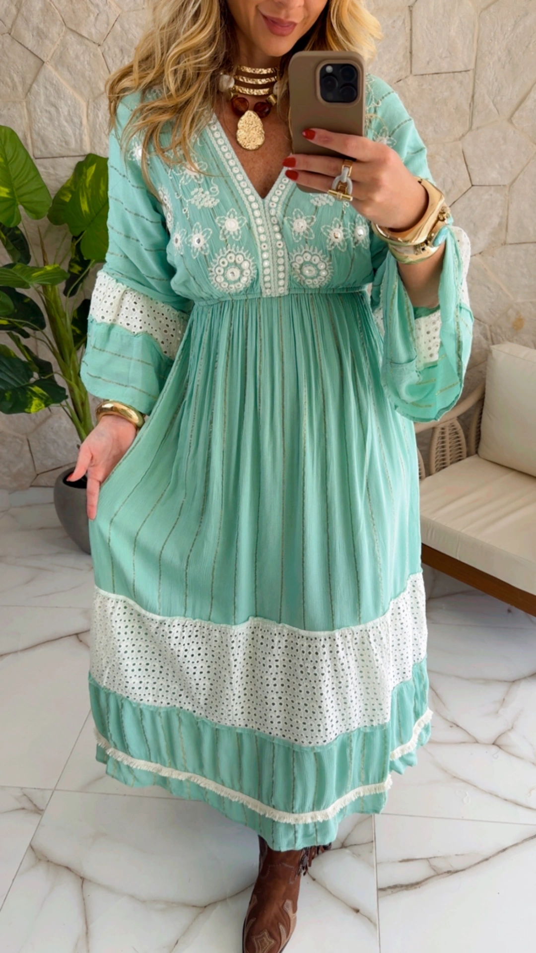 vestido boho chic luisa azul vestido boho chic luisa azul