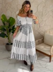 vestido boho chic yasmin preto