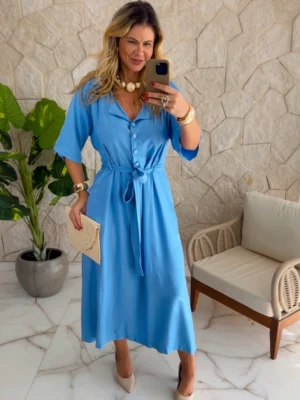 vestido longo verde