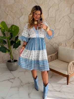 vestido boho chic maisa verde