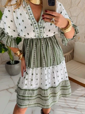 vestido boho chic maisa verde vestido boho chic maisa verde