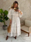 vestido boho chic vivian amarelo