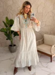 vestido boho chic zoe turquesa