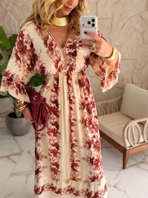 vestido boho chic nicole azul