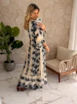 vestido boho chic nicole azul