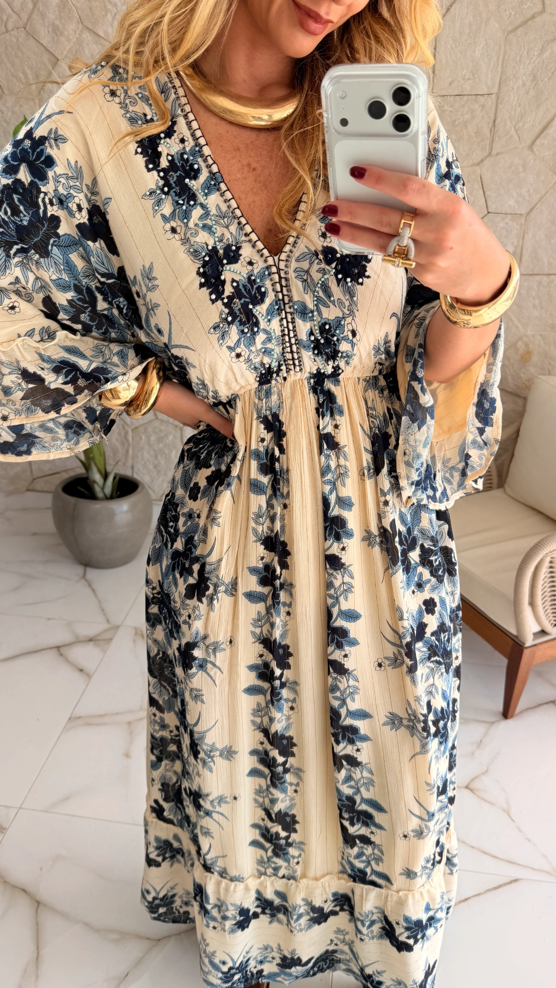 vestido boho chic nicole azul vestido boho chic nicole azul