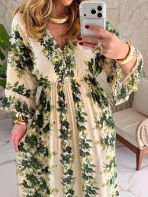 vestido boho chic nicole azul