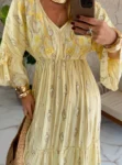 vestido boho chic agata amarelo