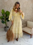 vestido boho chic agata amarelo