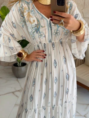 vestido boho chic agata branco