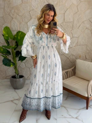 vestido boho chic agata branco