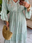 vestido boho chic agata verde