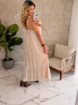 vestido cleo marrom