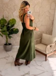 vestido cleo marrom